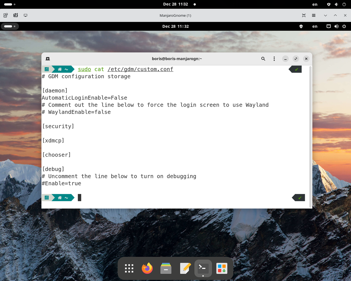 Настройка Wayland на Manjaro Gnome && KDE (23.1.1) . Установка