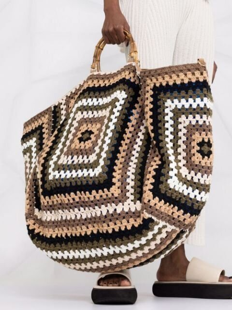 Черная вязаная сумка - модный тренд осень-зима 2020-2021 Anna Gri Crochet Дзен