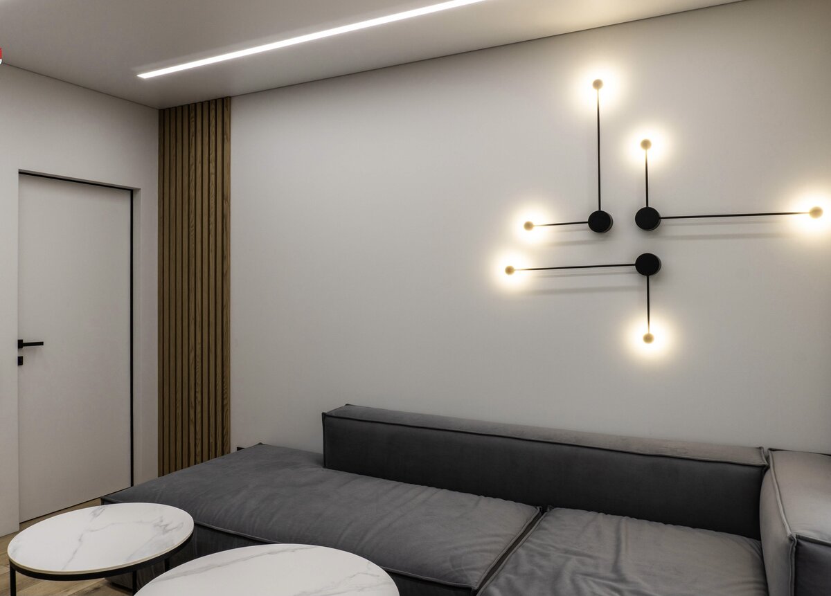 Гостиная с удобным диваном.