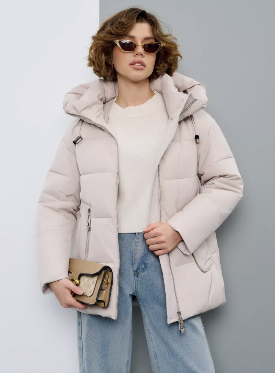 Куртка зимняя утепленная пуховик с капюшоном BYT