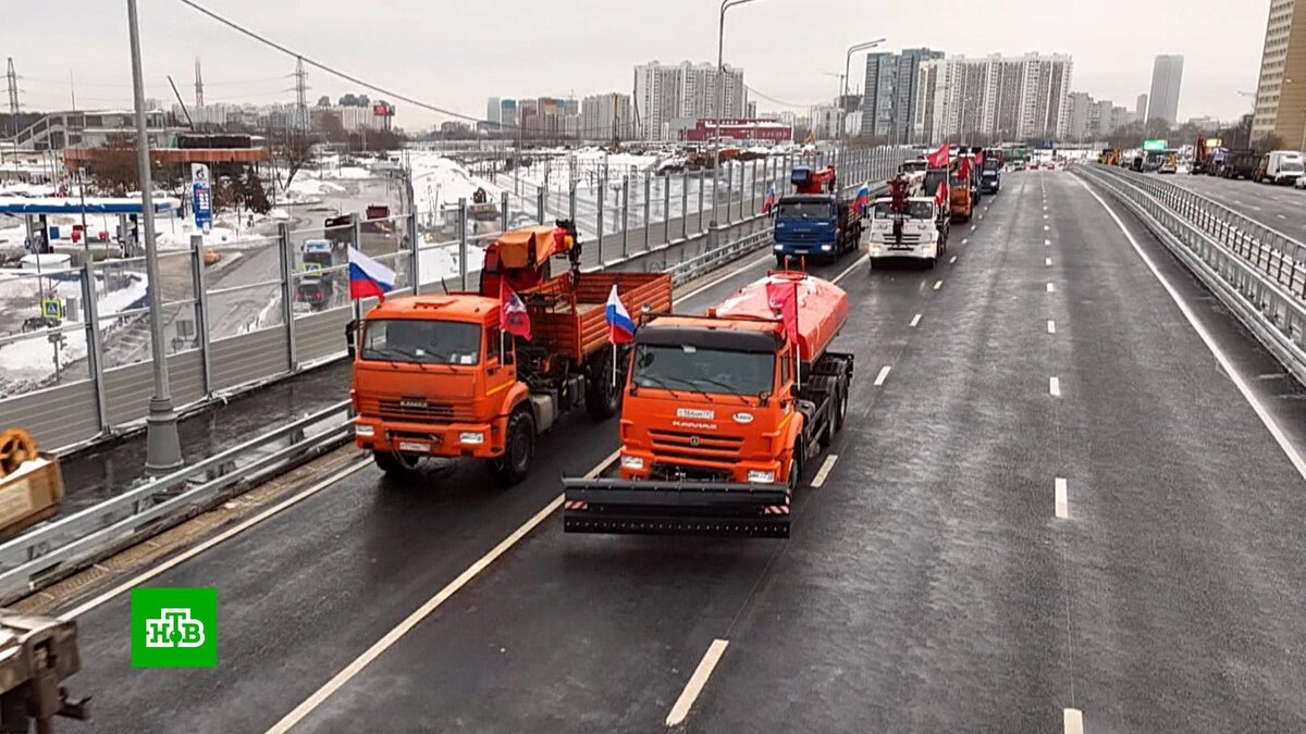    В Москве открыли движение по Дмитровскому путепроводу в сторону Подмосковья