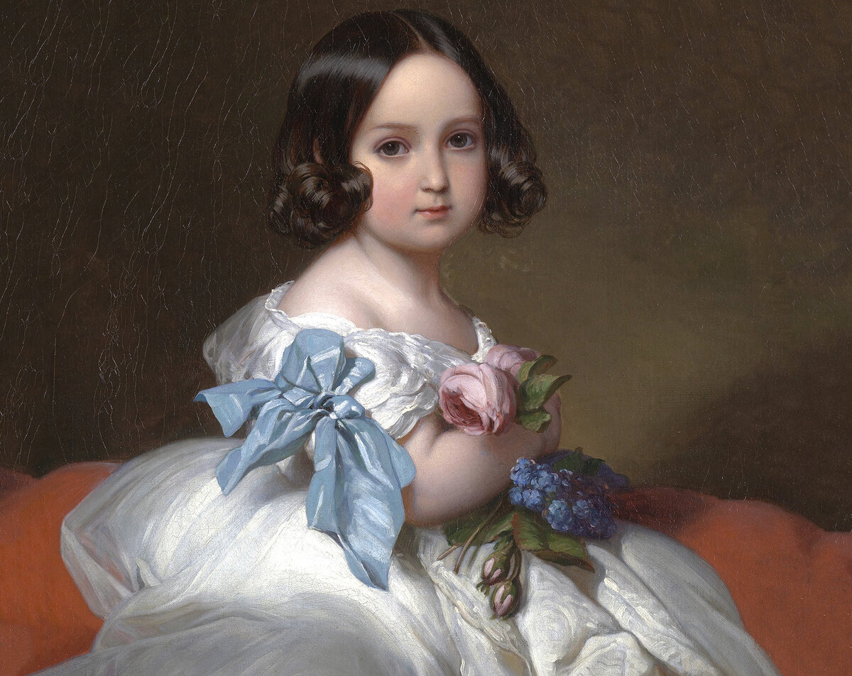 Франц Ксавер Винтерхальтер «Портрет принцессы Шарлотты Бельгийской» (фрагмент) / Королевская коллекция, Великобритания