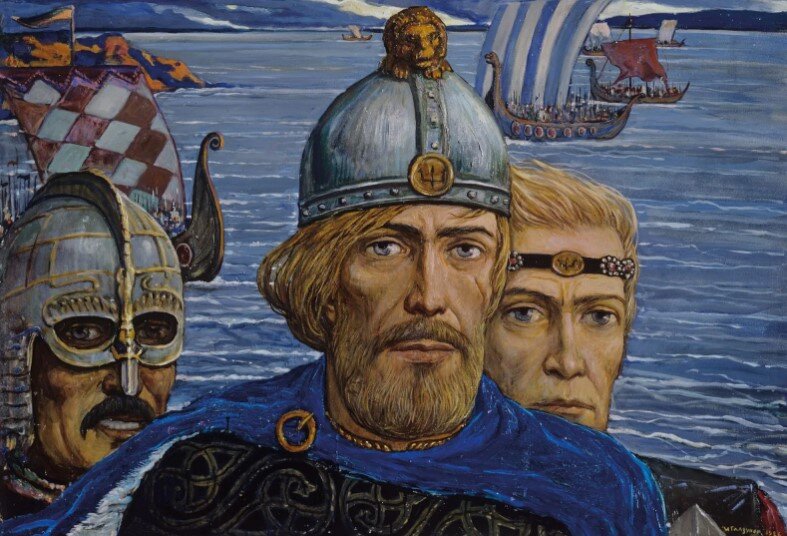 И. Глазунов. Внуки Гостомысла: Рюрик, Трувор, Синеус