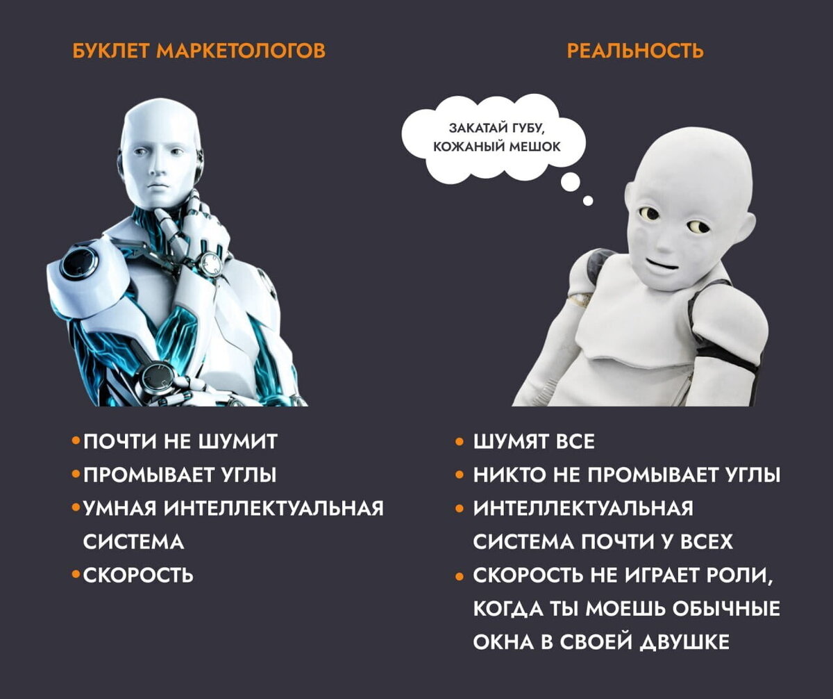 Буклет маркетологов VS реальность 