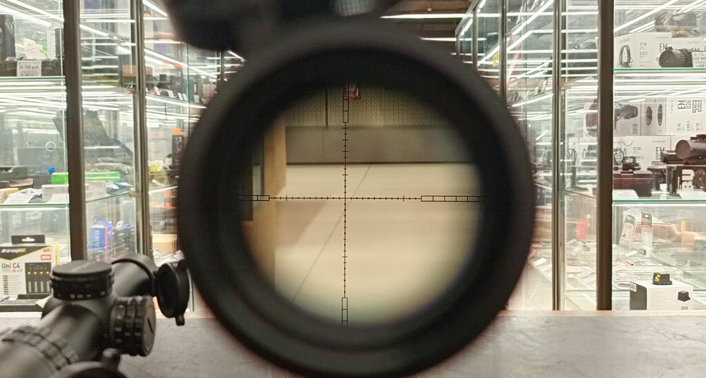 Перекрестие с делениями (SFM в прицеле Taigan EO 4.5X20)