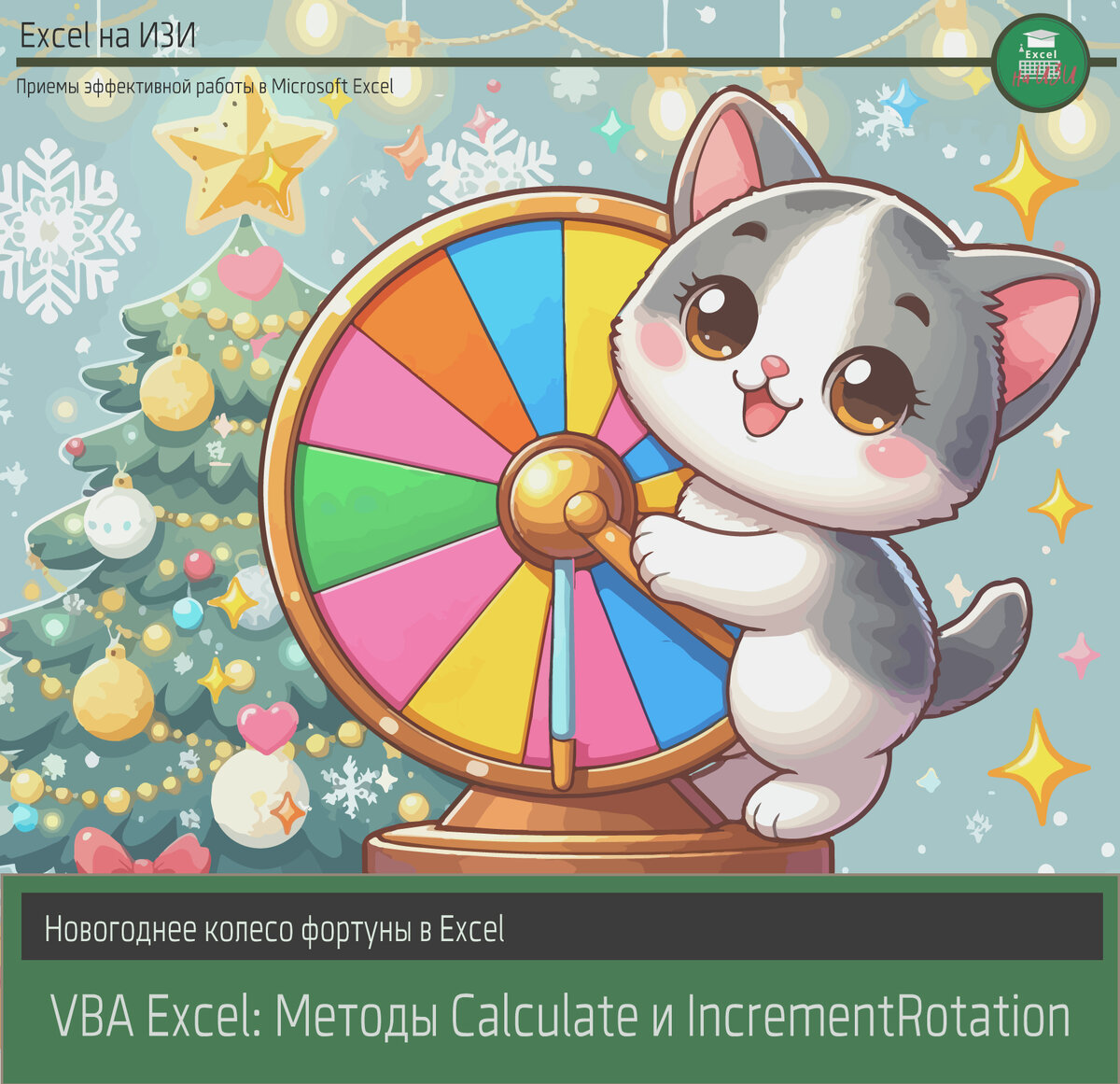 Новогоднее колесо фортуны в Excel: Методы Calculate и IncrementRotation VBA Excel
