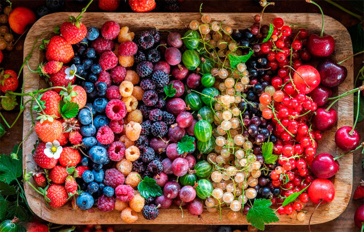 Ягоды и фрукты богаты на многие витамины, включая витамин В1. Фото взято из интернета