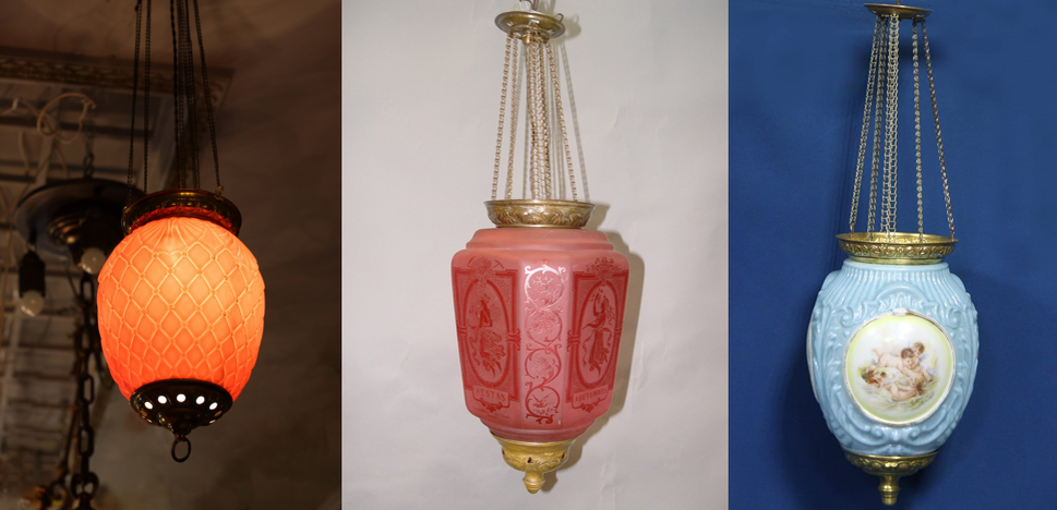 Будуарные фонари на антикварных развалах.