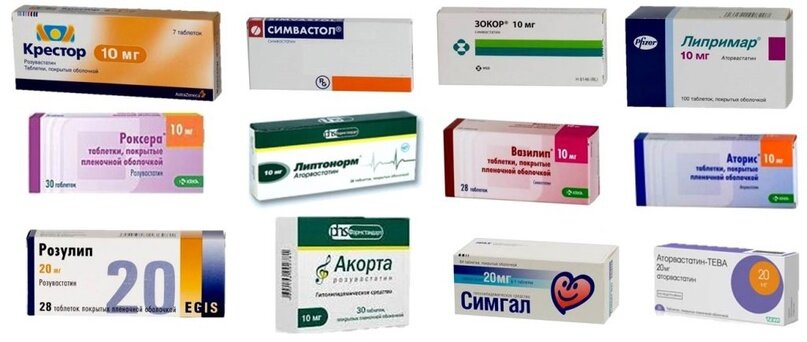 Аторвастатин, розувастатин и симвастатин (устаревший препарат) от разных производителей