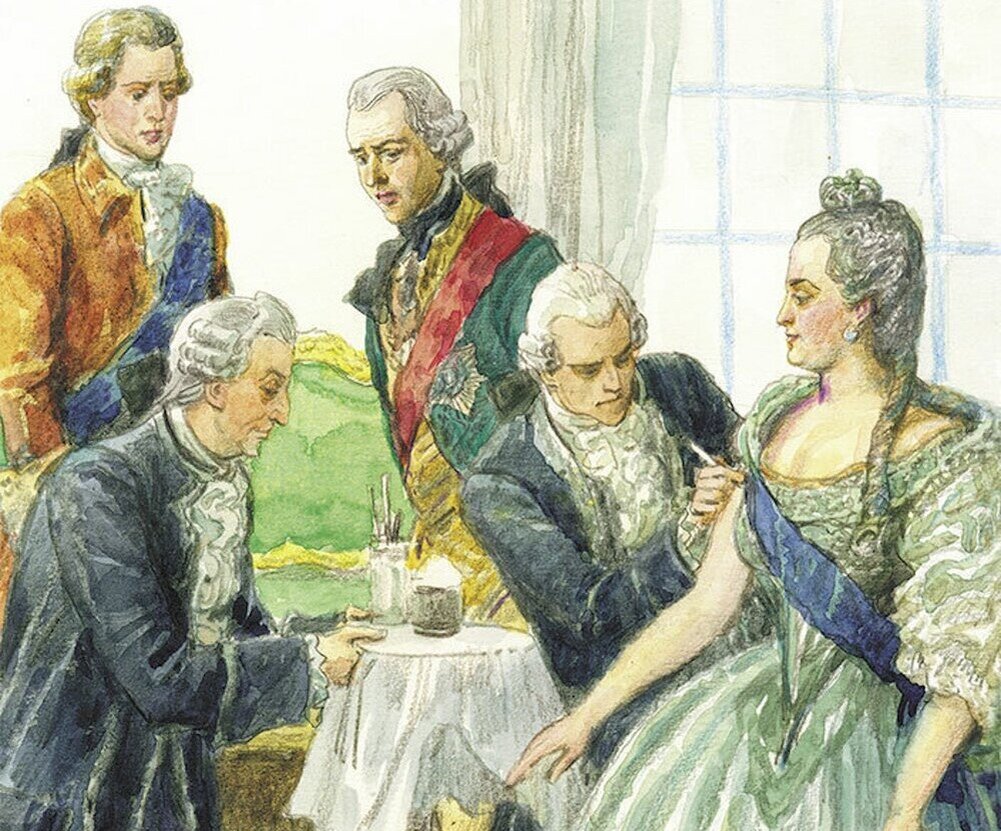 Русская императрица совершила то, чего не мог себе позволить ни один монарх Европы. Она  продемонстрировав подданным, что готова пожертвовать ради них даже собственной жизнью.