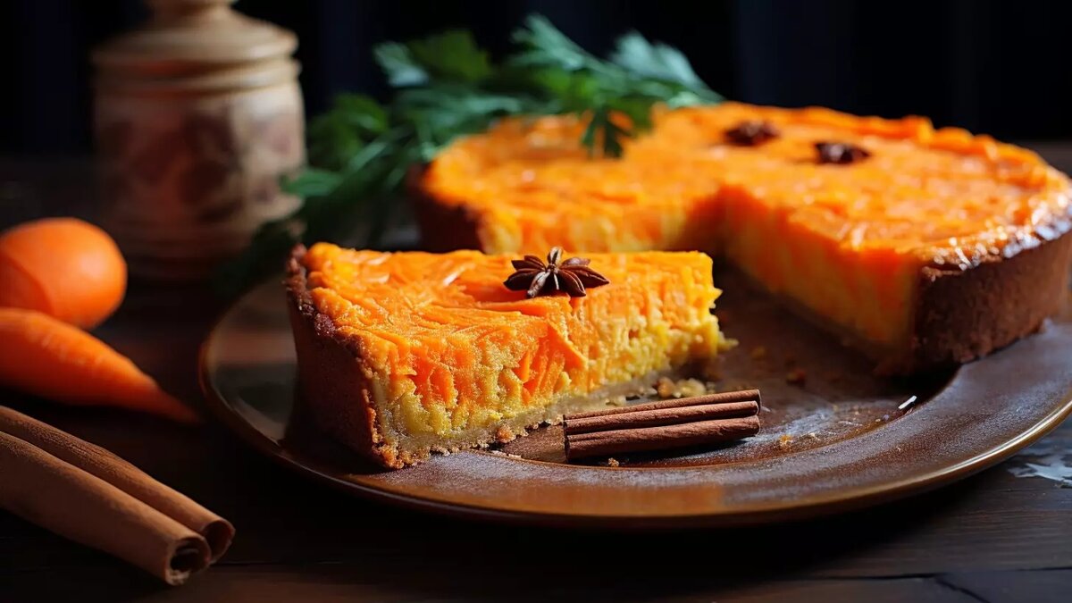 Нежный морковный пирог