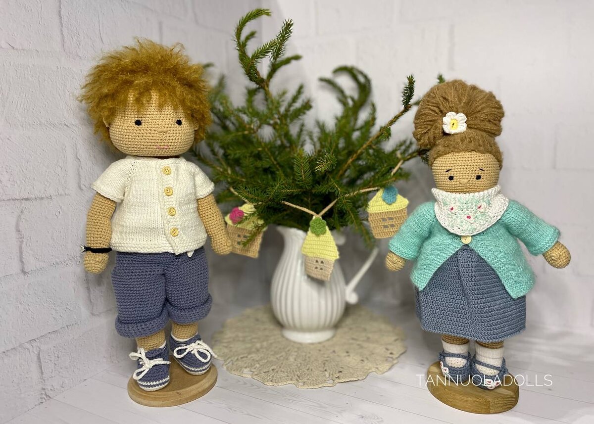 Куклы Дима и Ася: связаны крючком и подходят для начинающих