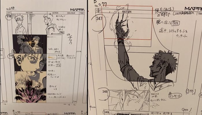    Раскадровка эпизода аниме “Магическая битва” / @kylescouter