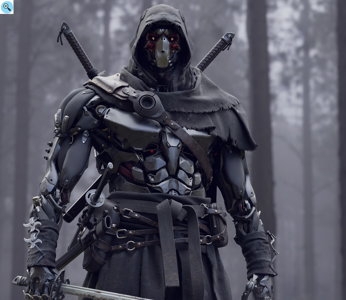 Наемник с мечами из фантастики