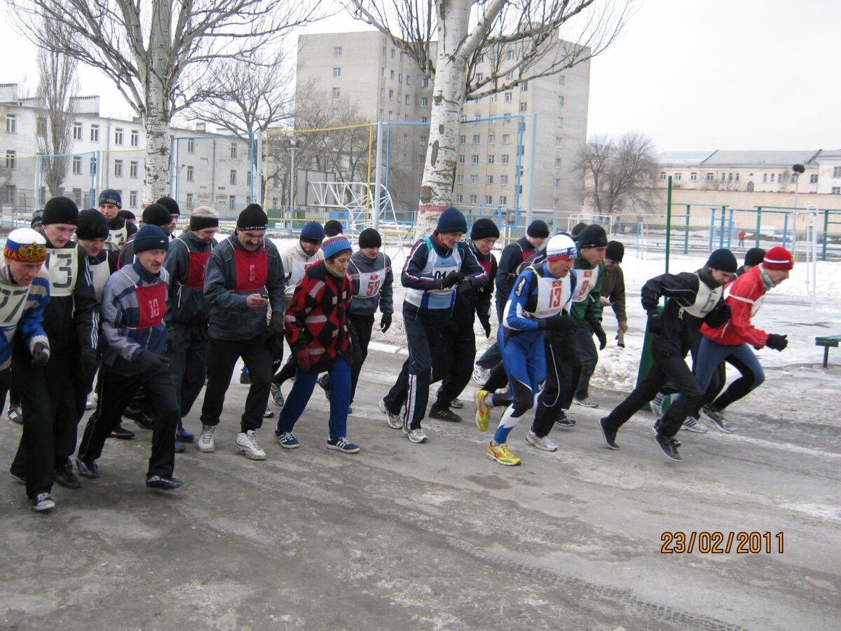 Первый забег на территории училища. 2011 год. 