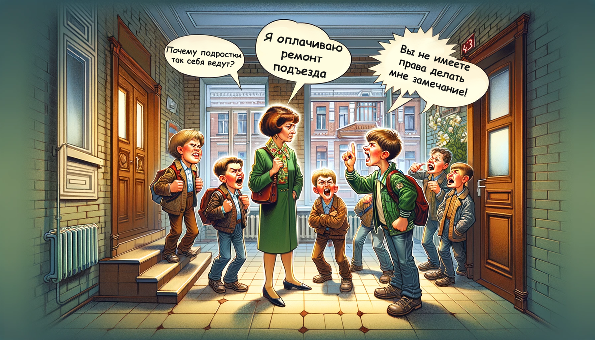 Хамское поведение. Авторские права на карикатуру принадлежат медиагруппе "Хакнем" и защищены товарным знаком ®️