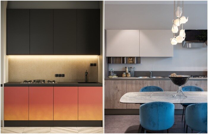 Мебель в стиле минимализм выполняют в разных расцветках 