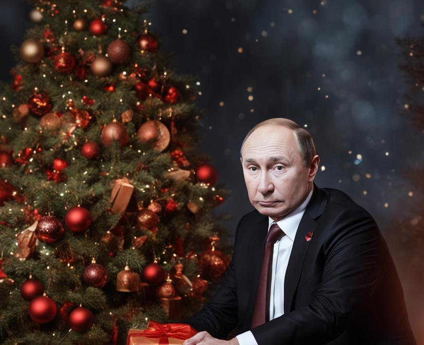 Уникальные изображения с Владимиром Путиным в новогоднем стиле ...
