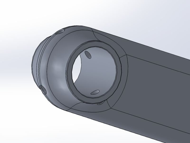 отверстия для смазки верхней головки шатуна