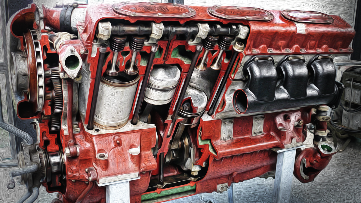 Двигатель В-2, устанавливаемый на "Т-34" 