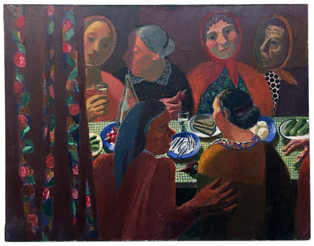 Художник Вадим Кулаков «Девичник», х/м 1998 год, из коллекции Александра Миронова