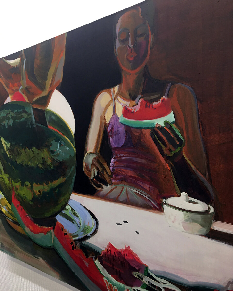 Художник Людмила Маркелова «Отдых на пути в Египет», х/м 1992 год, из коллекции Александра Миронова