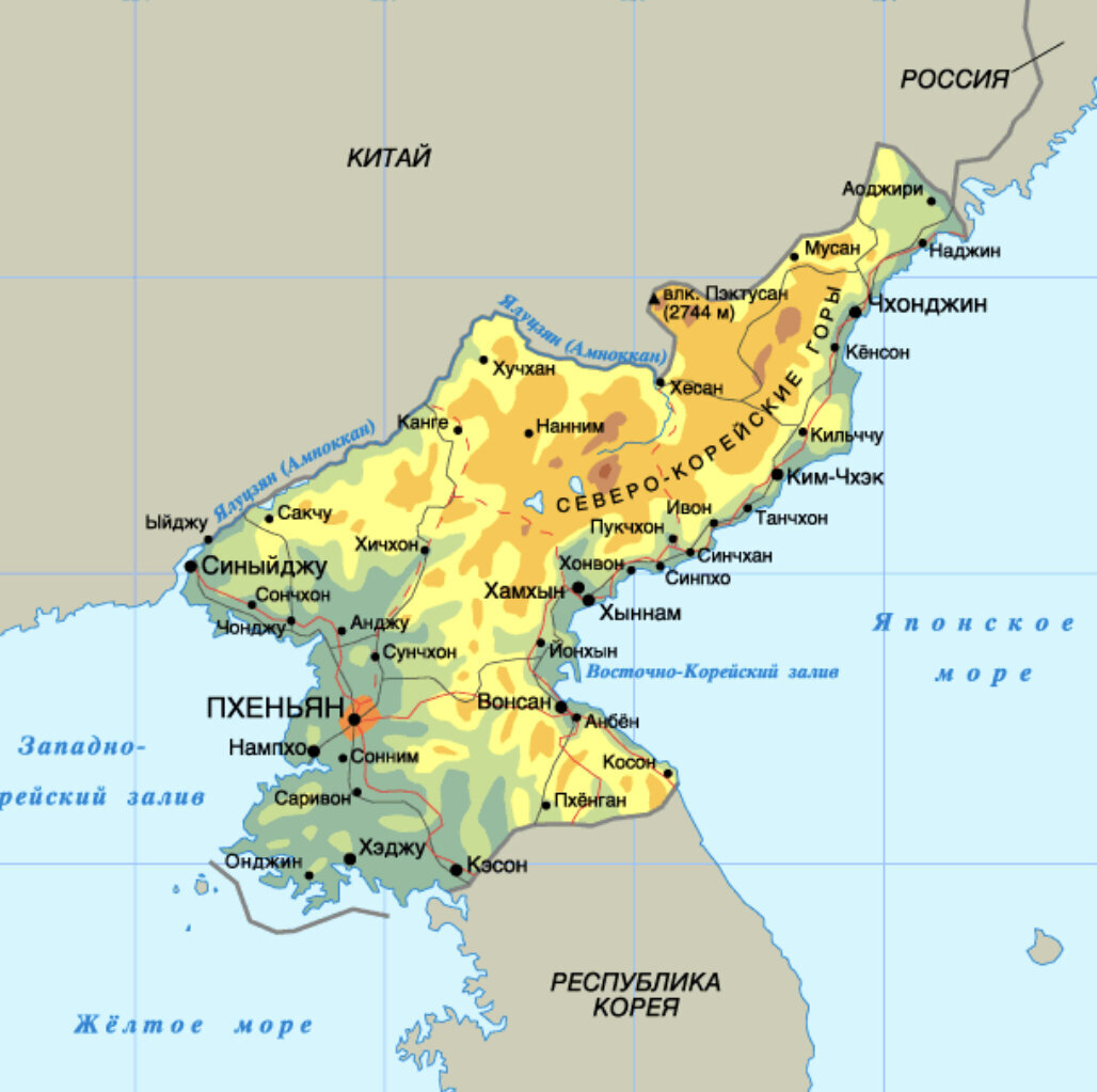 Покажи на карте северную корею. Географическая карта Северной Кореи. Северная Корея границы на карте. Корейская народно-Демократическая Республика на карте. Местоположение Северной Кореи на карте.