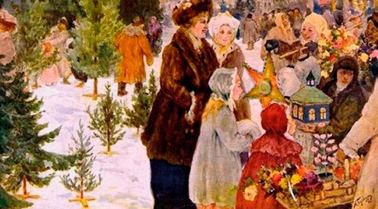 Фото: Александр Бучкури. Рождественский базар, 1906 год