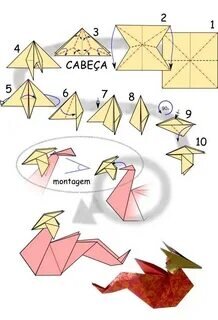 Дракон оригами. Видео схема 2. - схема сборки оригами по шагам
