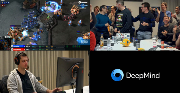 Геймер, фрагмент игры StarCraft 2, создатели  AlphaStar