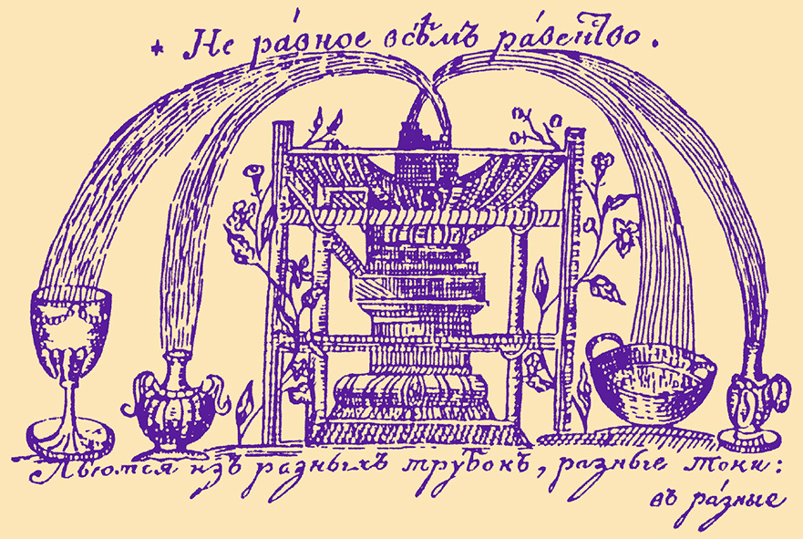 Рисунок Григория Сковороды "Неравное всем равенство.