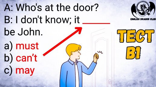 ТЕСТ B1: CAN, MIGHT, MUST | Английский язык с нуля, тест на грамматику ...