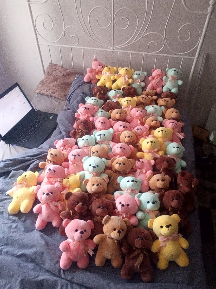 Медвежья вспышка в цветах; рассыпавшаяся из-за курса.