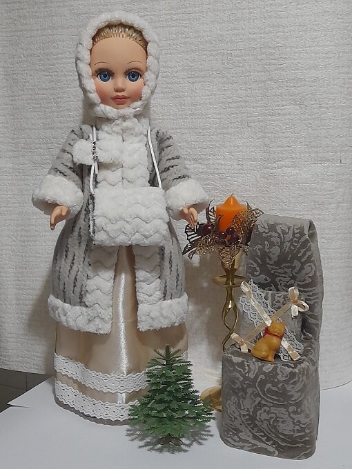 Кукла Анастасия - Герда из сказки Андерсена "Снежная королева". Декабрь, 2023.