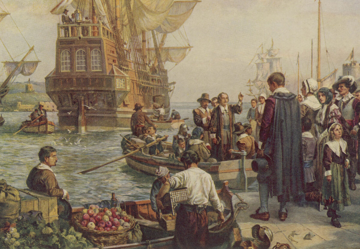 Миграция 18 века. Мэйфлауэр корабль 1620 год. Колонисты Северной Америки Мэйфлауэр. Колония Плимут 1620. Мейфлаувер пиллигриммы.