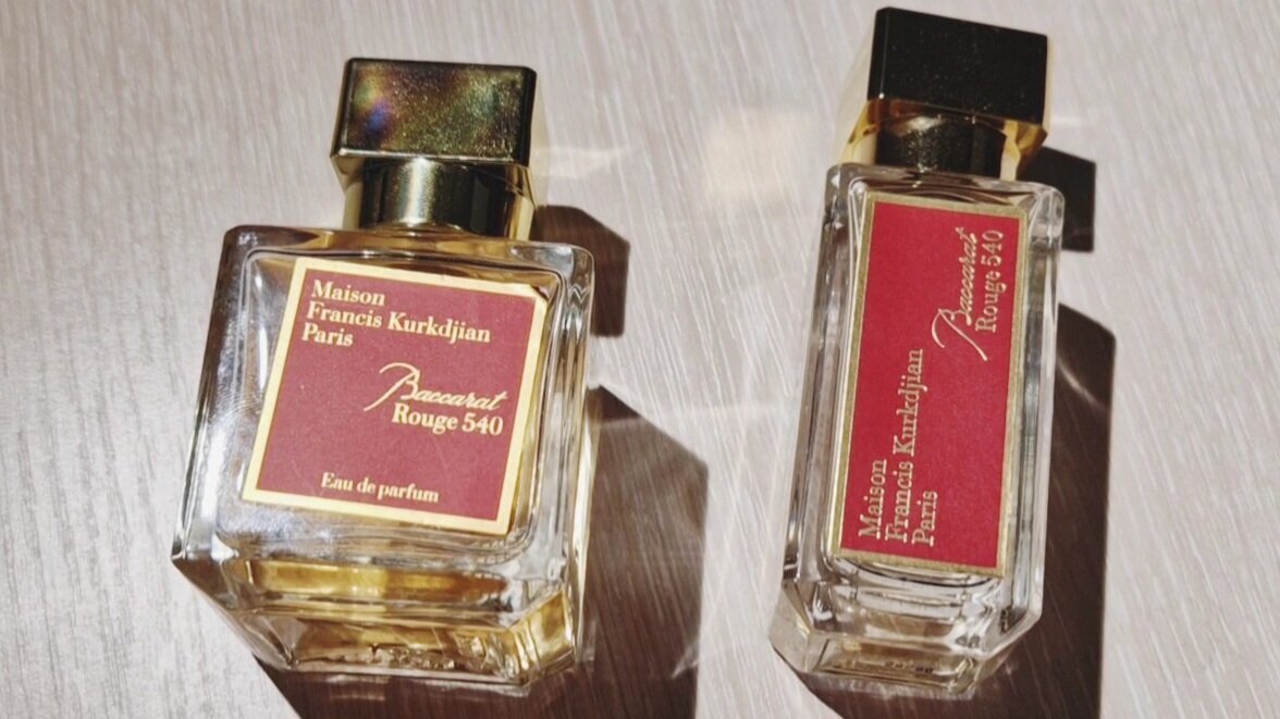 Baccarat rouge 540/слева подделка справа оригинал.