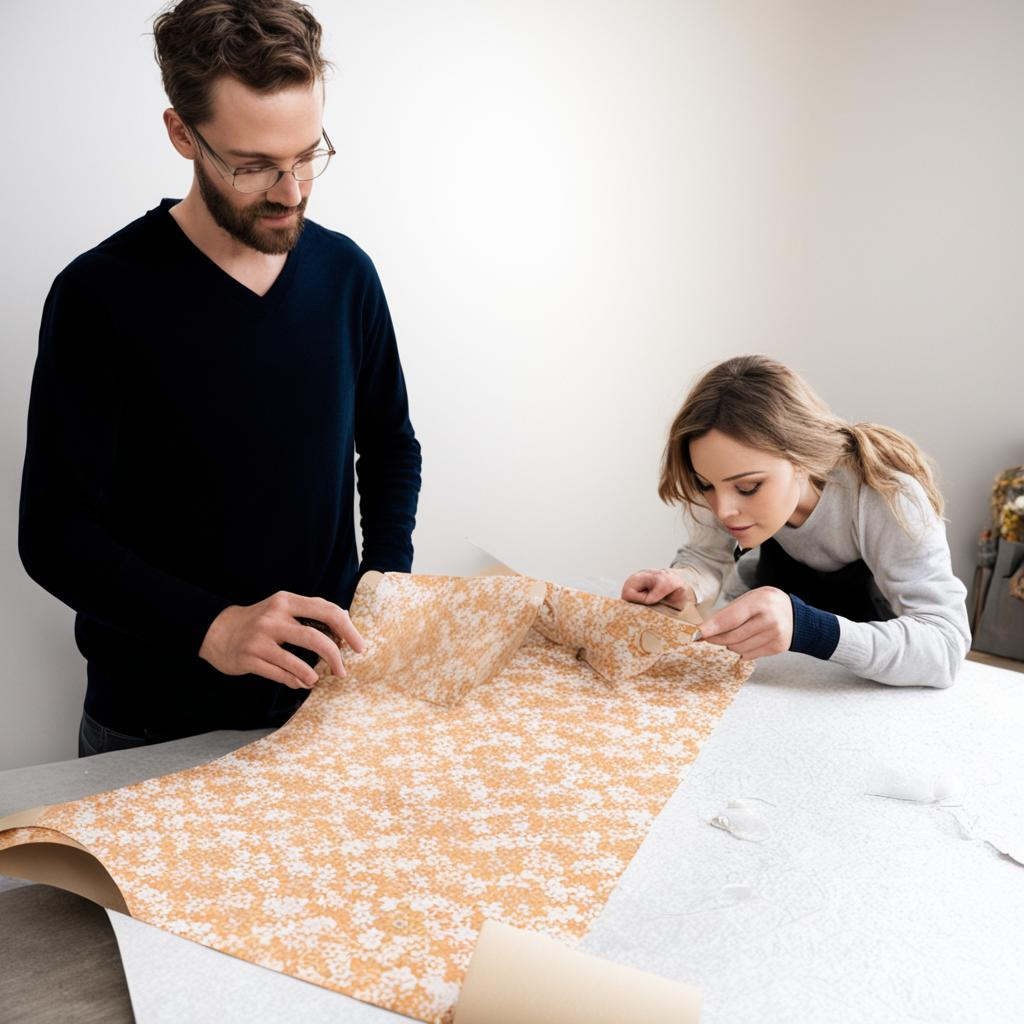 Молодая семья делает ремонт. Картинка создана нейросетью.