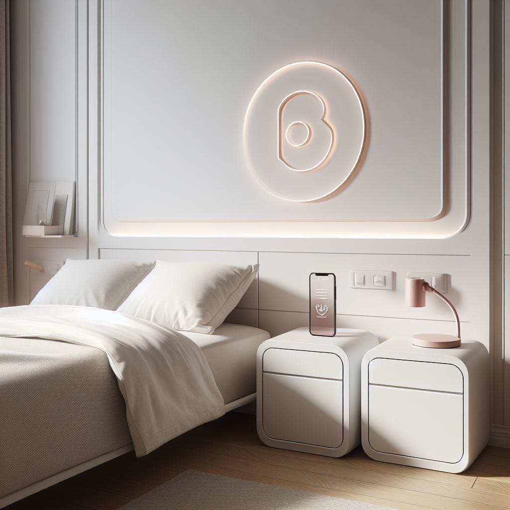 Радиусные углы тумбочек Isabel от компании HUDKOFF  помогают создать ощущение пространства и света