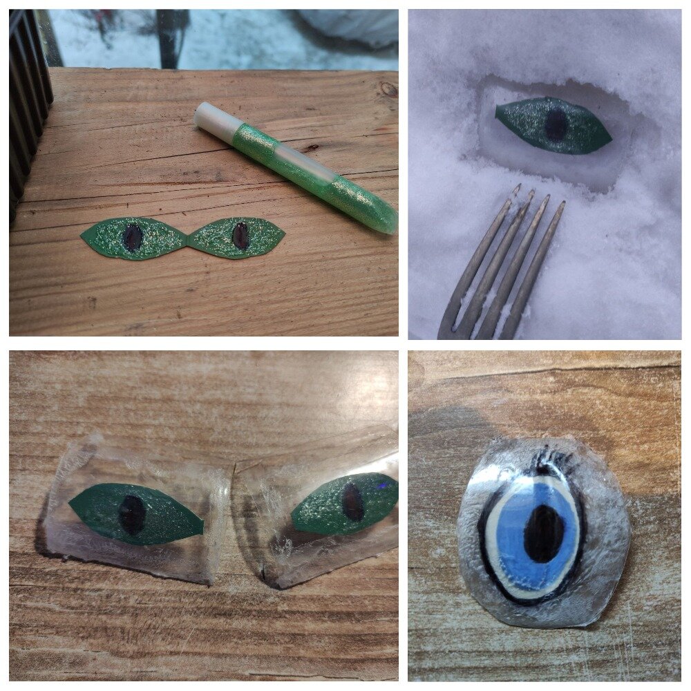 многоразовые глаза для снежных фигур