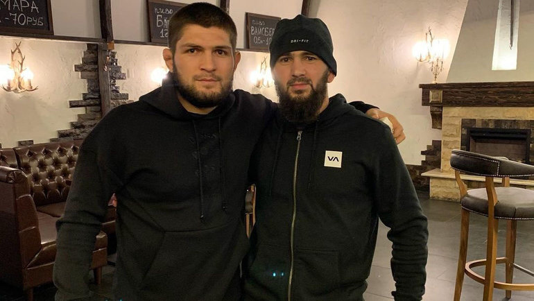    Хабиб Нурмагомедов и Абдурахман Гитиновасов. Соцсети