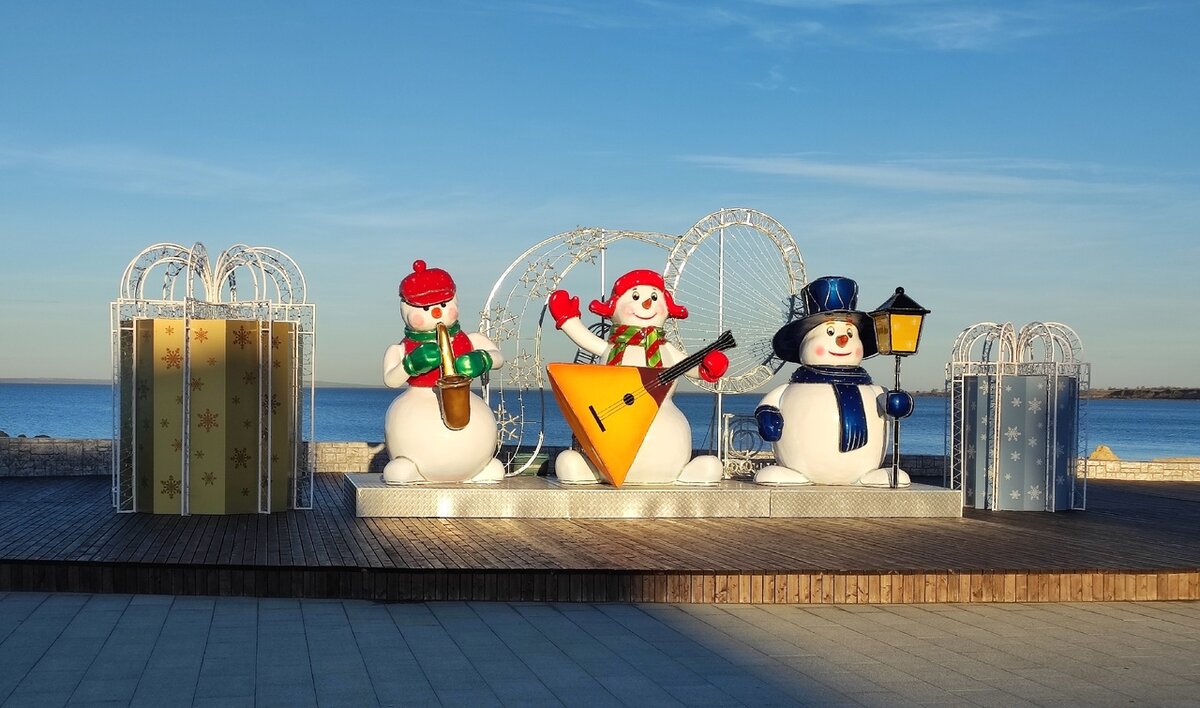 Набережная в станице Тамань декабрь 2023 г.