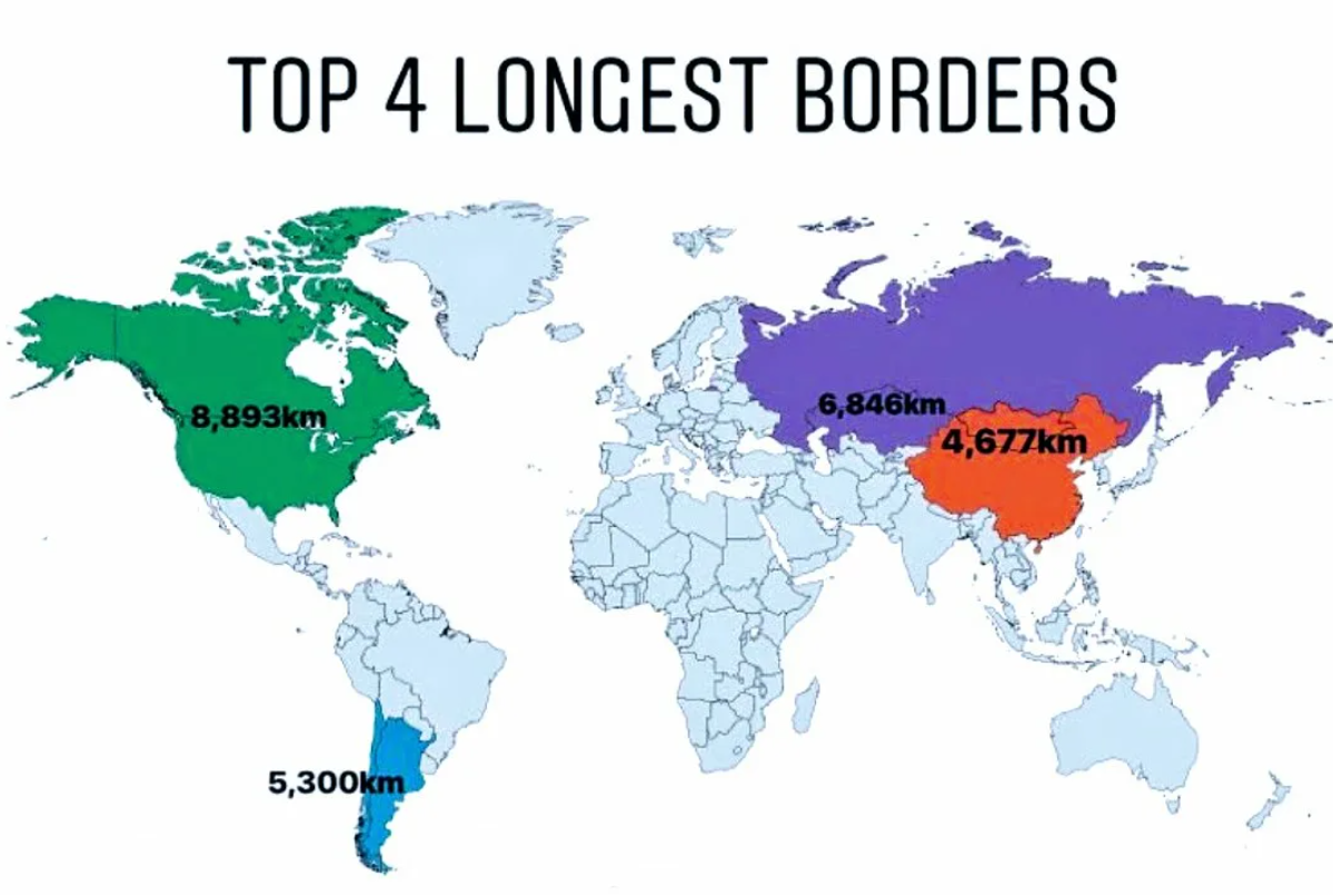 Страна с самой протяженной сухопутной границей