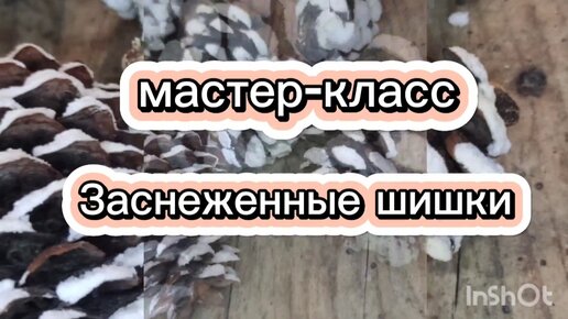 Новогодний декор заснеженные шишки_ мастер класс техника снежные шишки