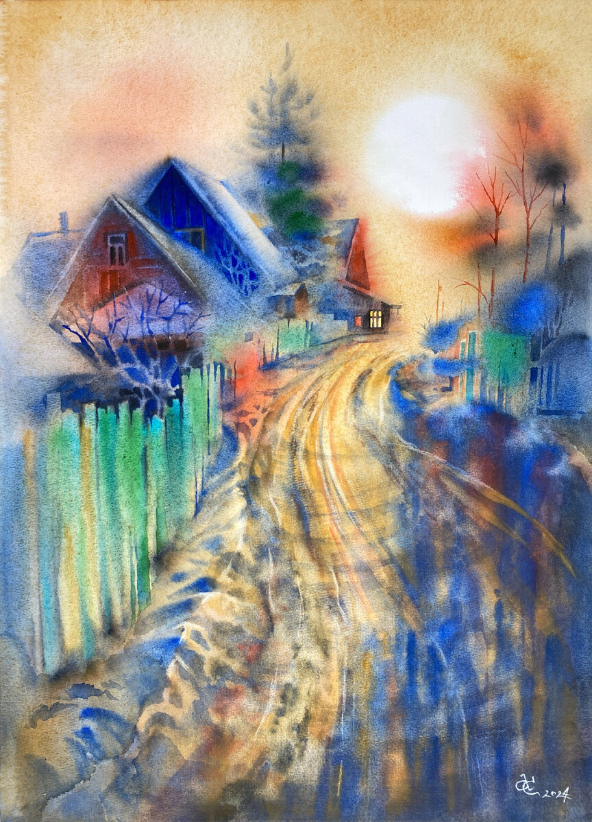 Разноцветная зима.