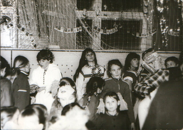 новогодняя дискотека в спортзале