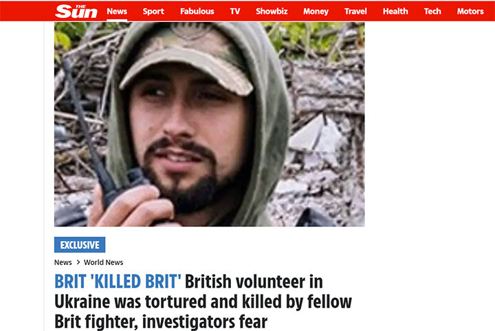 ТАБЛОИД THE SUN ВЫДАЛ СЛЕДУЮЩУЮ ВЕРСИЮ ГИБЕЛИ ЧЕДВИКА: ПО МНЕНИЮ СЛЕДОВАТЕЛЕЙ, ЕГО ПЫТАЛ И УБИЛ СООТЕЧЕСТВЕННИК. СКРИНШОТ СТРАНИЦЫ САЙТА ГАЗЕТЫ