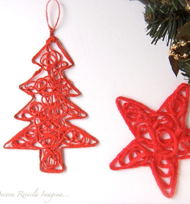    Из ниток   
Источник: «Decora recicla imagina»