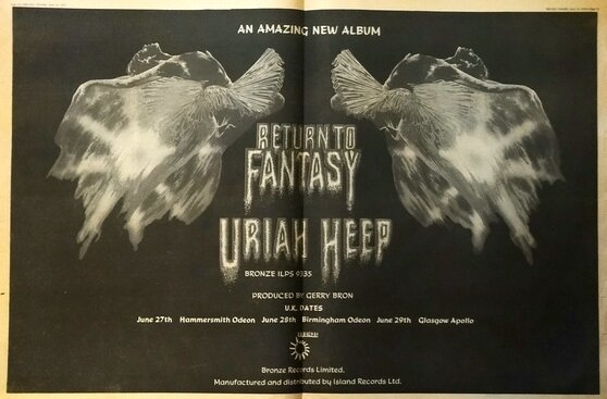 Реклама альбома на развороте журнала 'Melody Maker' за 14.6.1975. Из моих архивов.