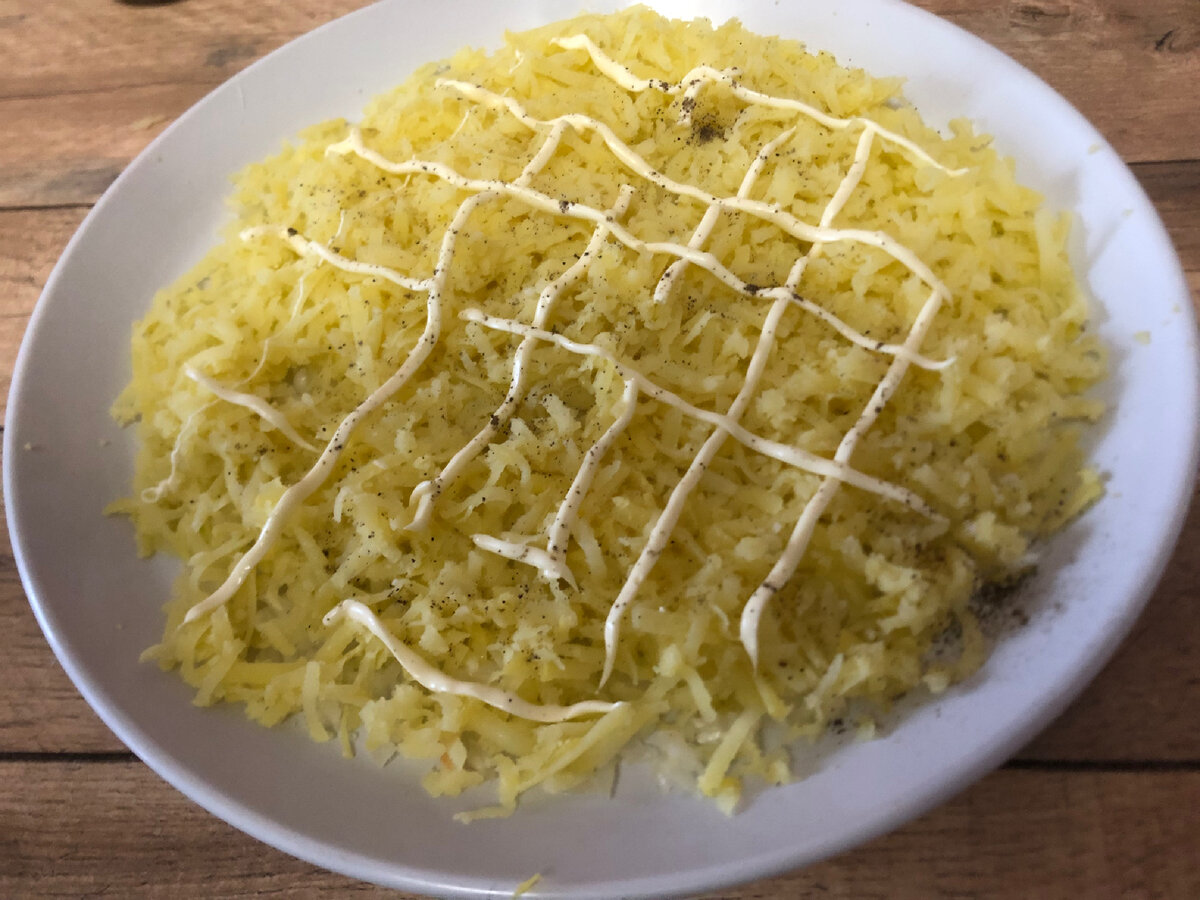 Картофель у меня идет вторым слоем.