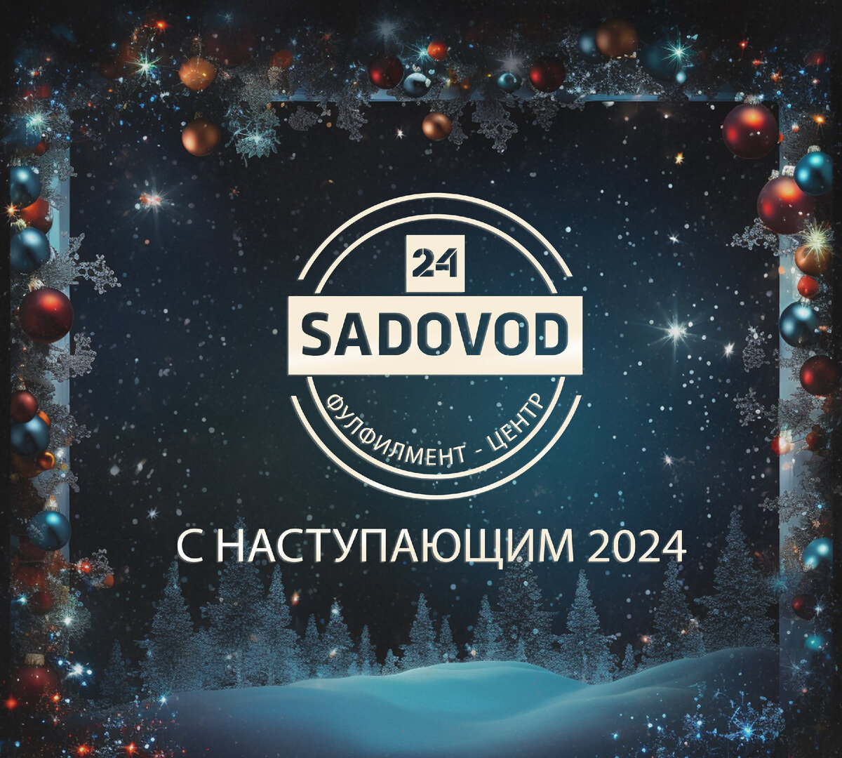 С наступающим 2024 от фулфилмента для маркетплейсов Sadovod 24